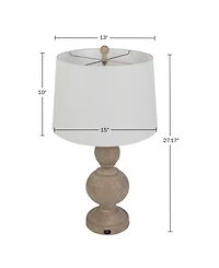 Lavish Home 27.17" Usb Charging Led Table Lamp Set