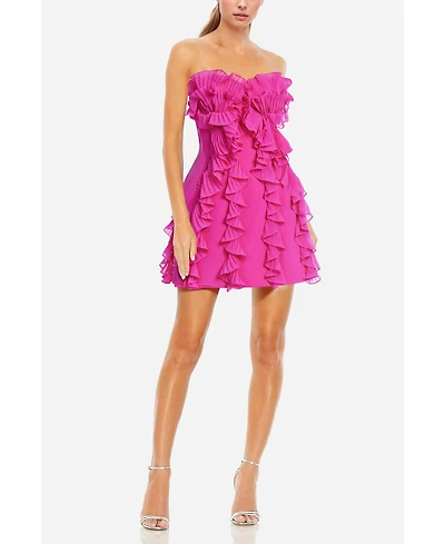 One33 Social Women's The Khefri Strapless Chiffon Cocktail Dress