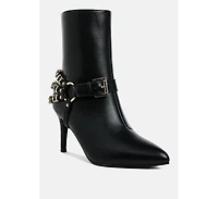 Nicene Harness Detail Stiletto Boots Women