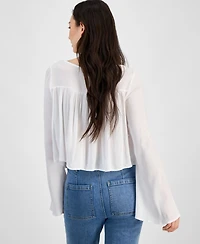 Self Esteem Juniors' Peasant Long Sleeve Top