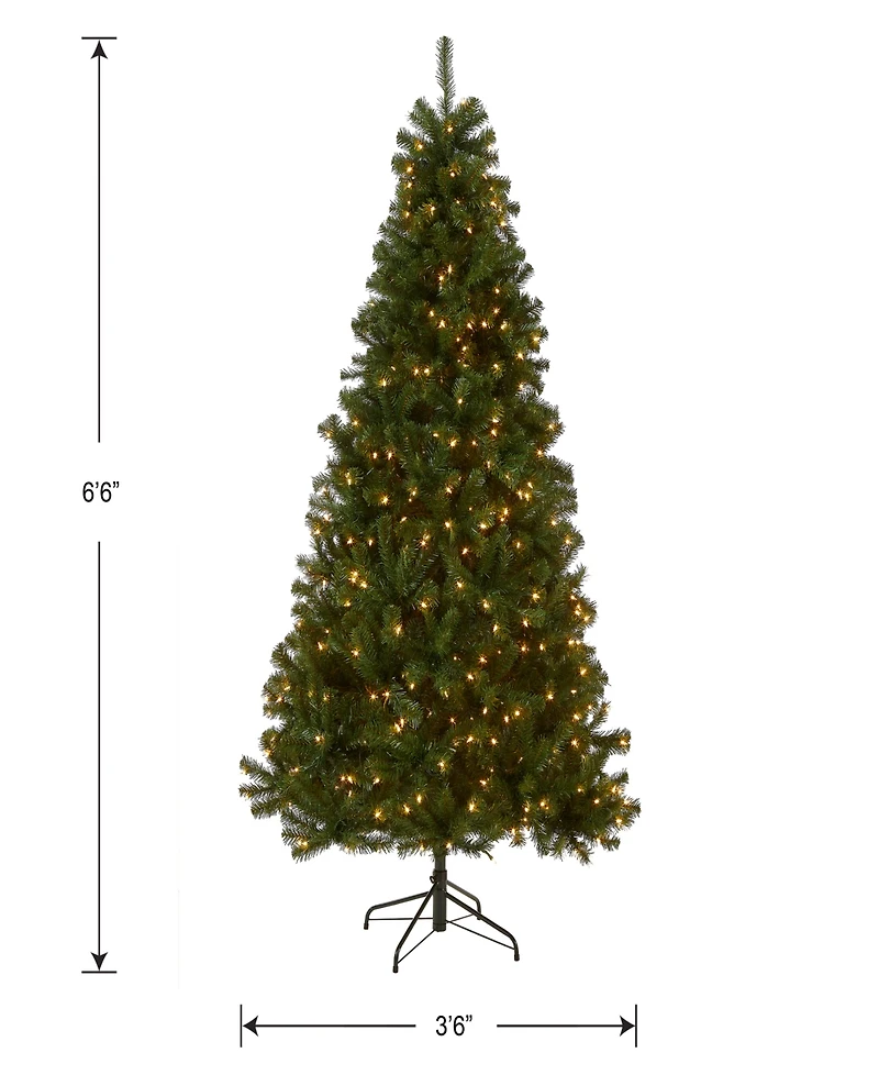 National Tree 6.5' North Valley Spruce Hinged Tree with 450 Clear Lights