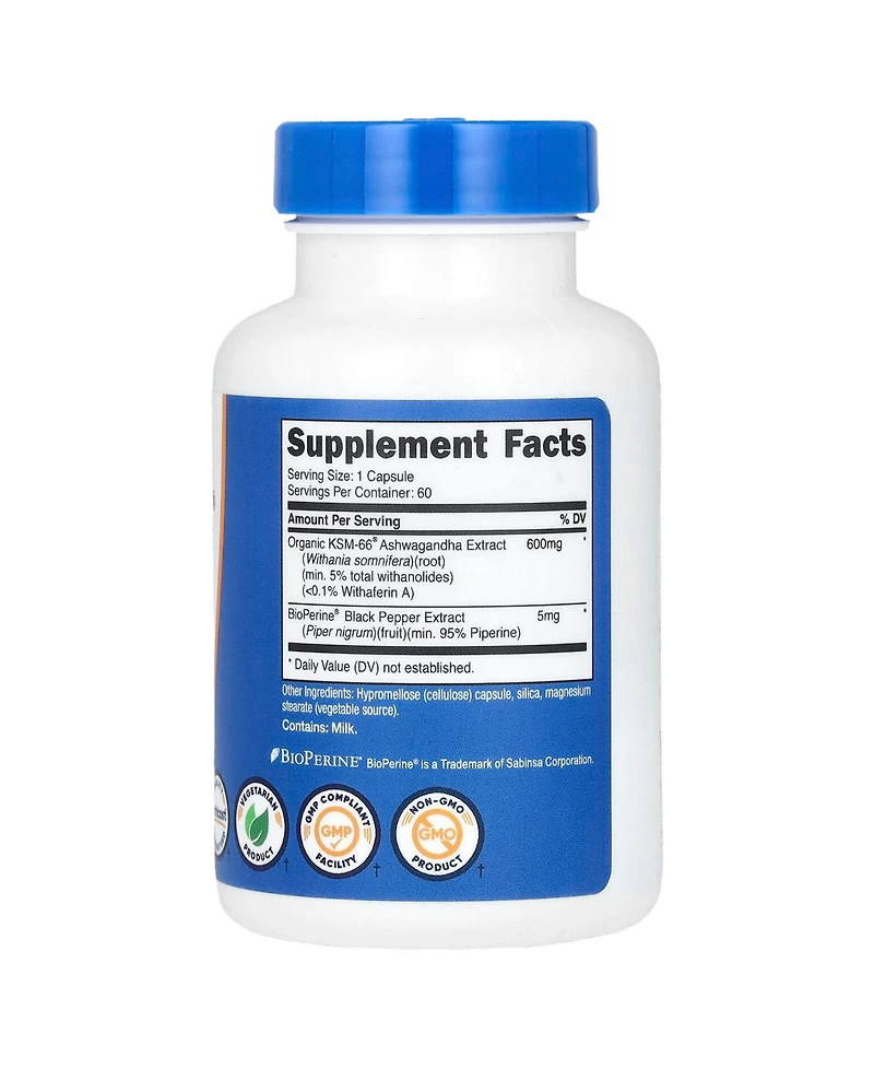 Nutricost Ksm-66 Ashwagandha Root Extract 600 mg