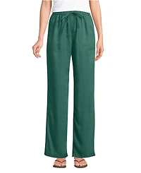 Lands' End Women's Tencel Fiber High Rise Wide Leg Pants