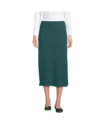 Lands' End Women's Crinkle Midi Skirt