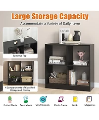 Gouun 4-Cube Kids Bookcase with Open Shelves