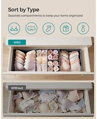 Slickblue Set of 12 Drawer Organizers, Dresser Storage Organizers for Clothes and Accessories