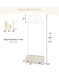 Gouun Kid Clothes Rack with 3 Adjustable Heights and Wheels
