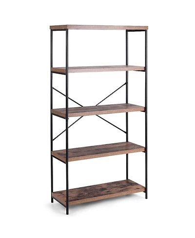 Gouun Multipurpose Open Bookcase Industrial Rack Wide Standing Storage Shelf