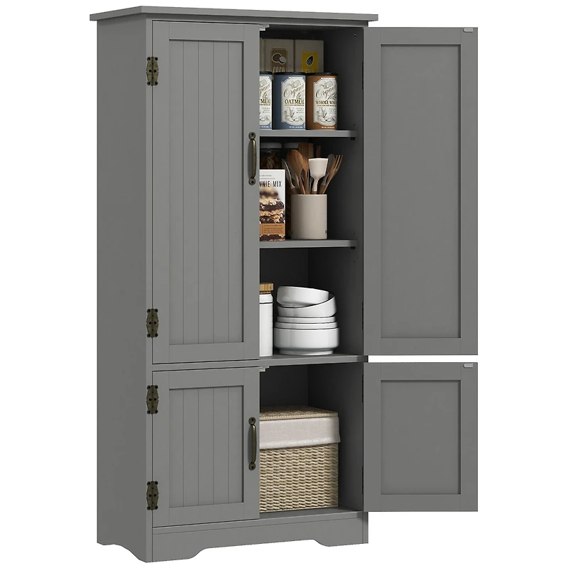Homcom 48.5" Kitchen Pantry, Storage Cabinet, Cupboard Organizer,