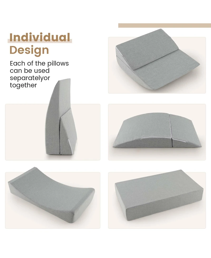 4-in-1 Convertible Folding Sofa Bed Floor Futon Sleeper Couch Chair Single