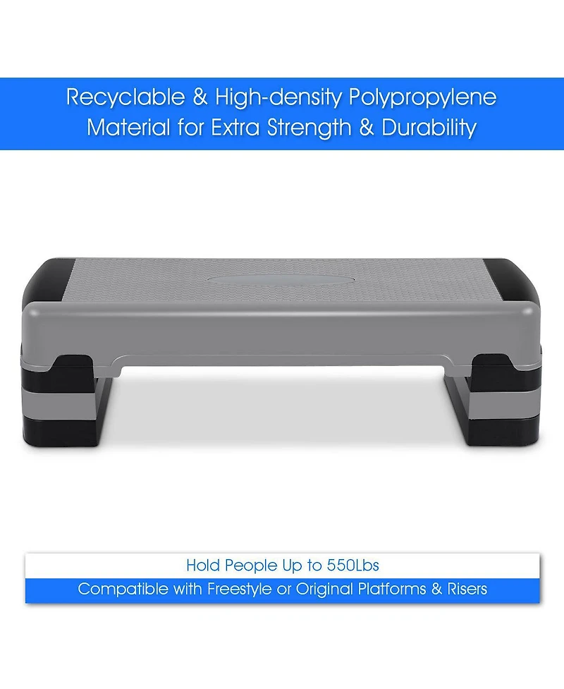 35'' Fitness Aerobic Step Cardio Adjustable 6"-8"-10"