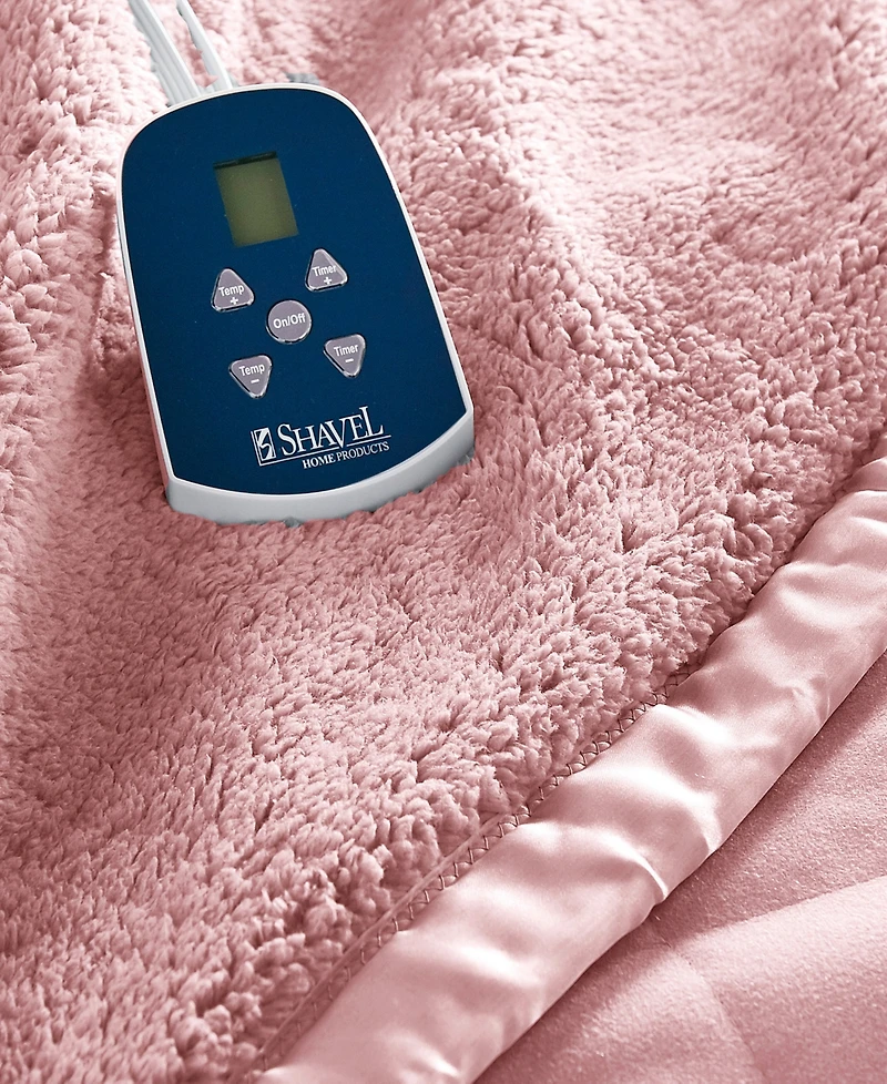 Shavel Reversible Micro Flannel to Sherpa Electric Blanket