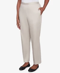 Alfred Dunner Women's Coming Up Roses Sateen Woven Short Length Pants