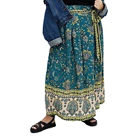 City Chic Plus Size Mysteria Border Skirt