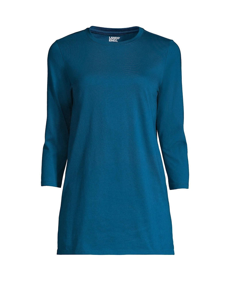 Lands' End Women's 3/4 Sleeve Cotton Supima Tunic
