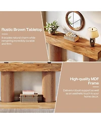 Tribesigns Farmhouse Console Table, 63-Inch Long Wooden Entryway Table Behind The Couch, Modern Narrow Entrance Foyer Accent Table Sofa Table