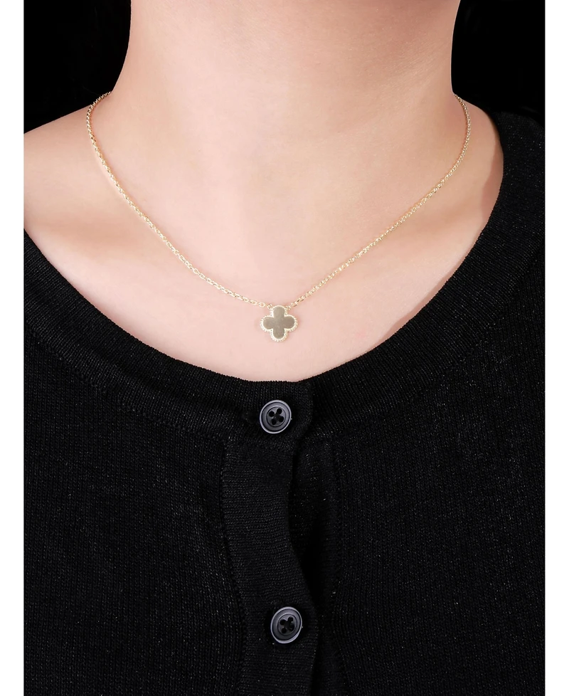 Devata Clover Chain Necklace in 14K Gold, 16 in adj to 18 in