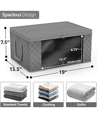 Sorbus 3 Pack Foldable Storage Bag Organizers - Great for Clothes, Blankets, Closets, Bedrooms