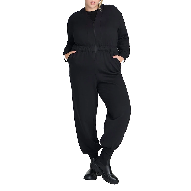 Eloquii Women's Elements Knit Jumpsuit