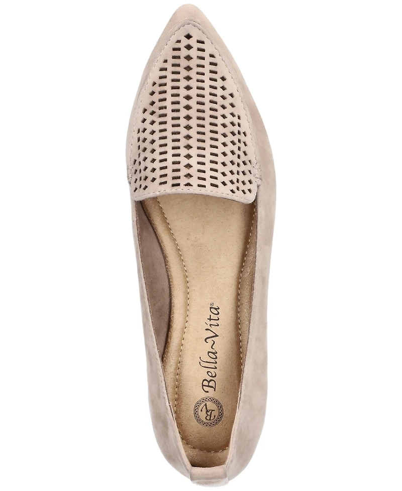 Bella Vita Women's Alessi Perf Pointed Toe Flats