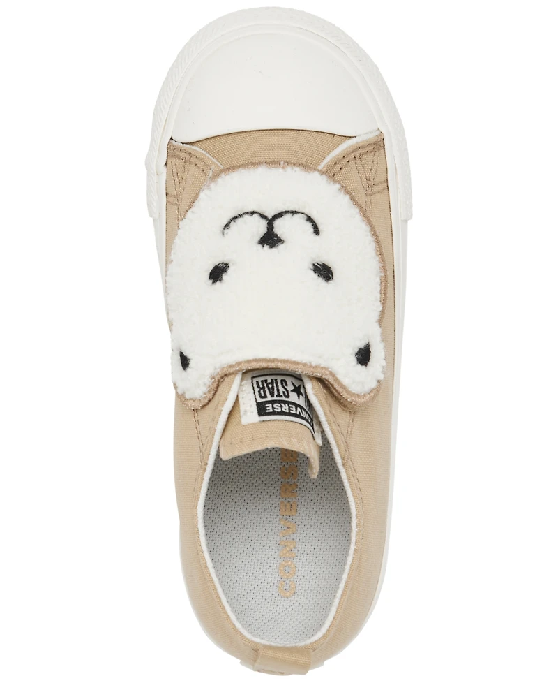 Converse Toddler Kids' Chuck Taylor All Star One Strap Sherpa Bear Easy-On Casual Sneakers from Finish Line
