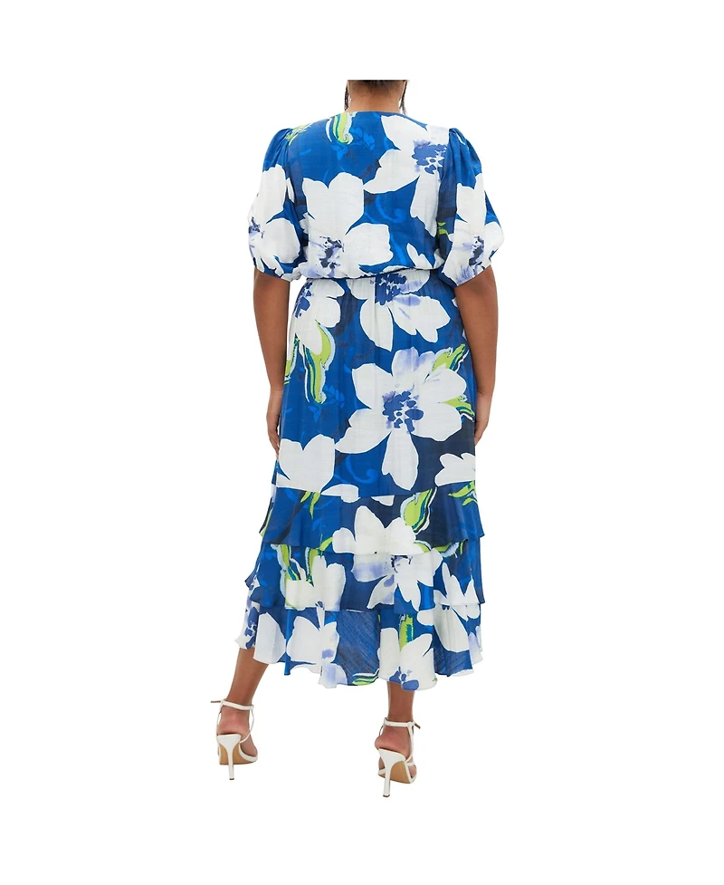 City Chic Plus Size Bea Floral Dress