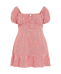 City Chic Plus Cute Gingham Dress