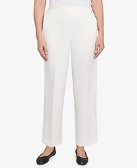 Alfred Dunner Women's Copenhagen Soft Heather Microfiber Short Length Pants