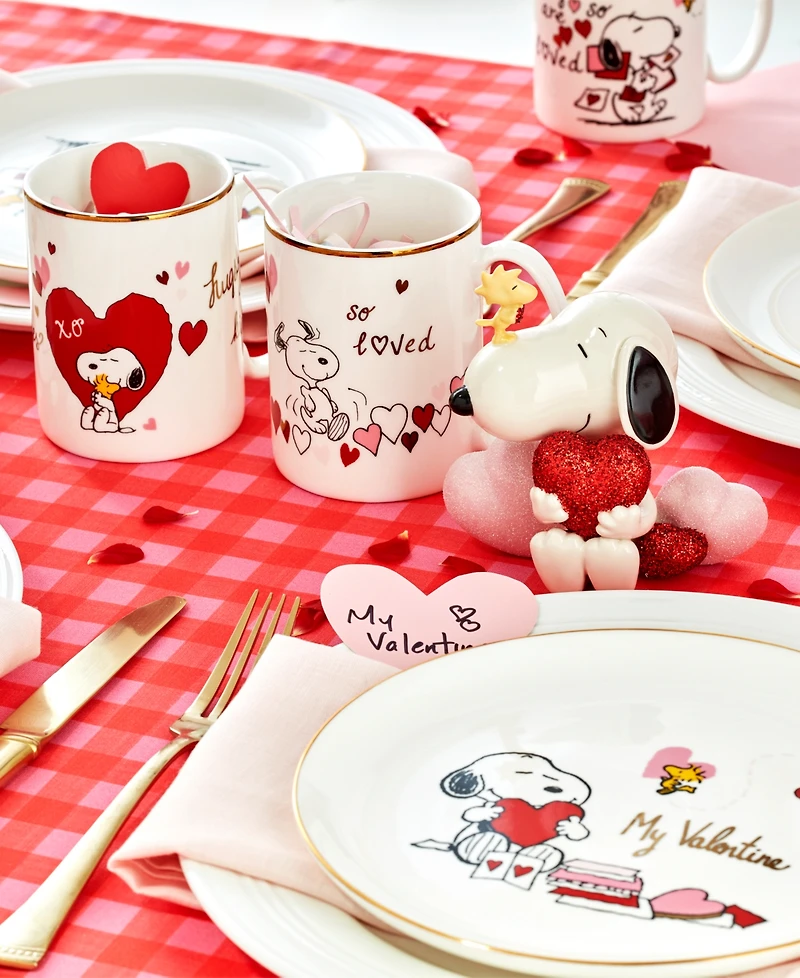 Lenox Snoopy Valentine's Assorted Day Mugs, Set of 4