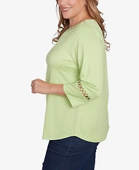Ruby Rd. Plus Size Solid Stretch Jersey Top