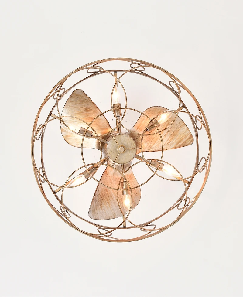 Home Accessories 25" Aglae 6-Light Indoor Ceiling Fan with Light Kit and Remote