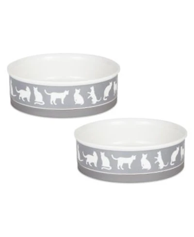 Bone Dry Cats Meow Pet Bowl Set 2