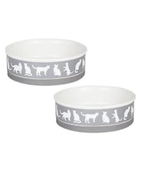 Bone Dry Cats Meow Pet Bowl Set 2