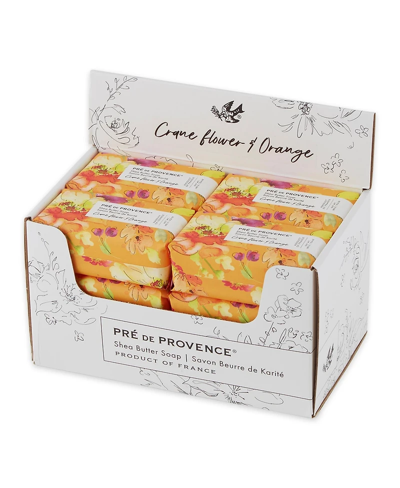 European Soaps Pre de Provence Le Jardin 150 Gram Soap Bar, Crane Flower & Orange