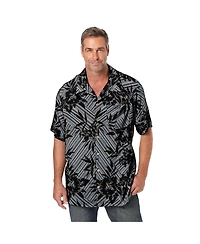 KingSize Tall Printed Camp Shirt