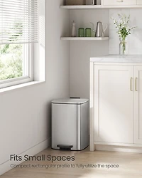 Slickblue 5.2-Gallon (20L) Stainless Steel Trash Can, Kitchen Garbage Bin with Durable Design