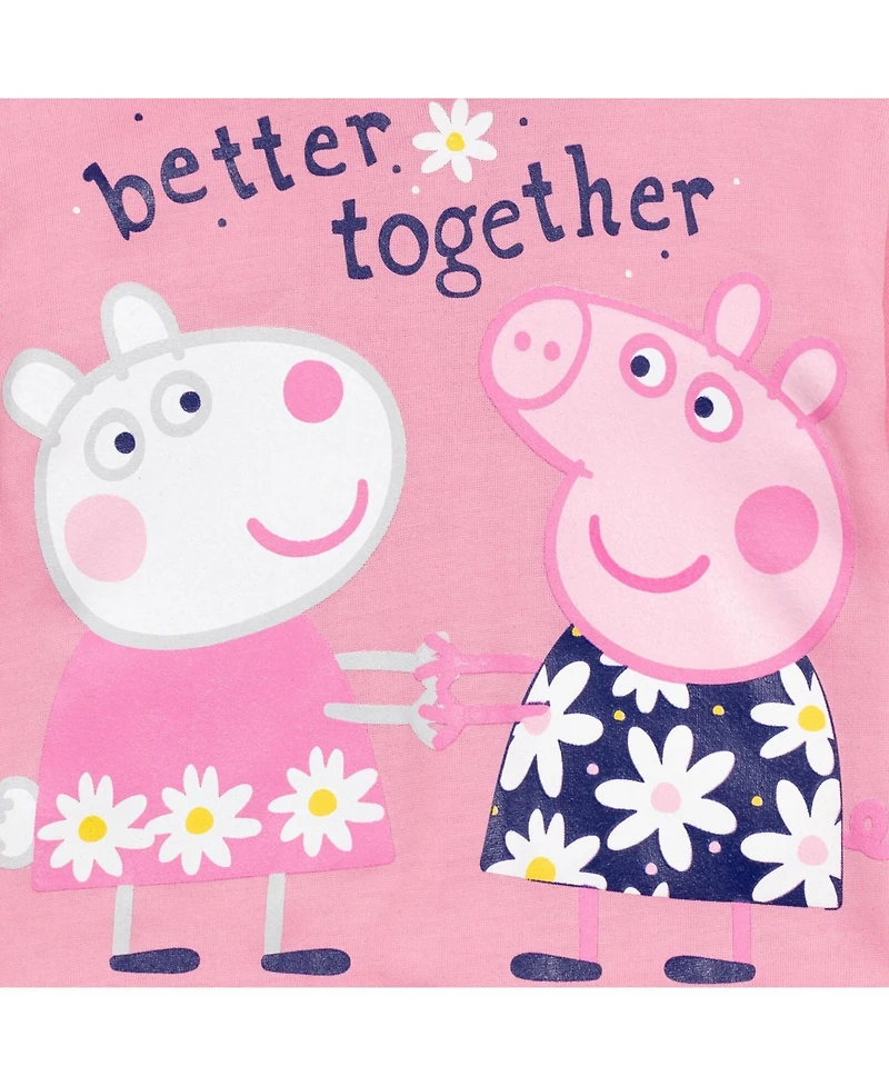 Peppa Pig Girls Pullover Fleece Hoodie and Leggings Outfit Set