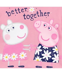 Peppa Pig Girls Pullover Fleece Hoodie and Leggings Outfit Set