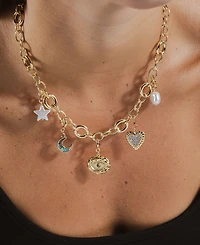 Sterling Forever Carter Round Statement Link Necklace