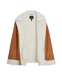 Jessica Simpson Girls 7-16 Fashion Faux Suede Moto Jacket