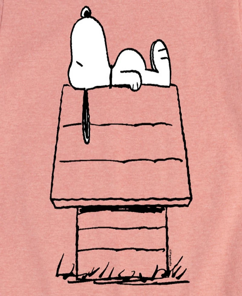 Peanuts Big Girls Snoopy House Graphic Short Sleeve Tee