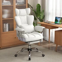Office Desk Chair Big and Tall Executive Office Chair with Footrest Lumbar Support