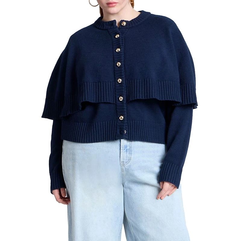 Eloquii Women's Cape Sweater