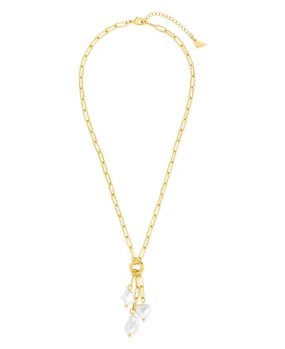Sterling Forever Sabrina Mixed Mother of Pearl Charm Pendant Necklace