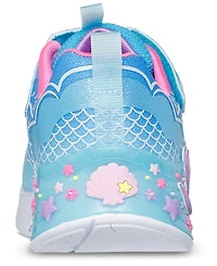 Skechers Toddler Girls' S-Lights: Mermaid Dreams Light-Up Fastening Strap Casual Sneakers from Finish Line