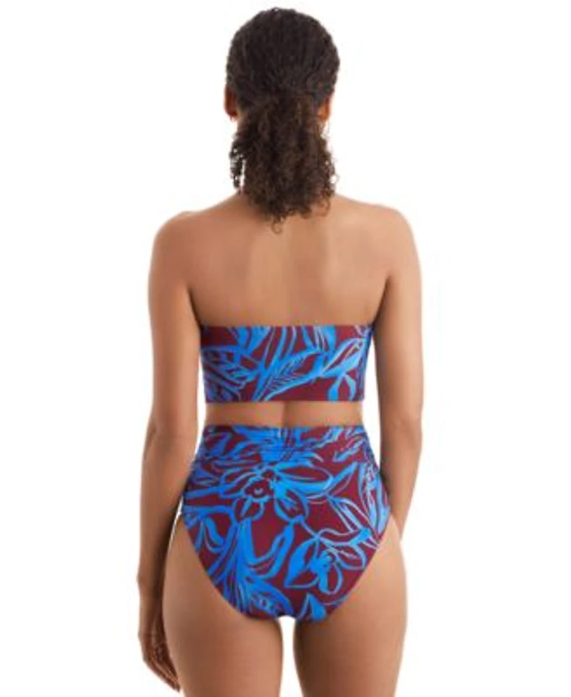 Mimi Flamingo Womens Printed Convertible Tankini Top Morgan High Waist Bikini Bottoms