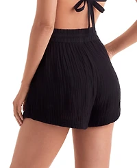 Mimi Flamingo Women's Vista Cotton Cover-Up Shorts