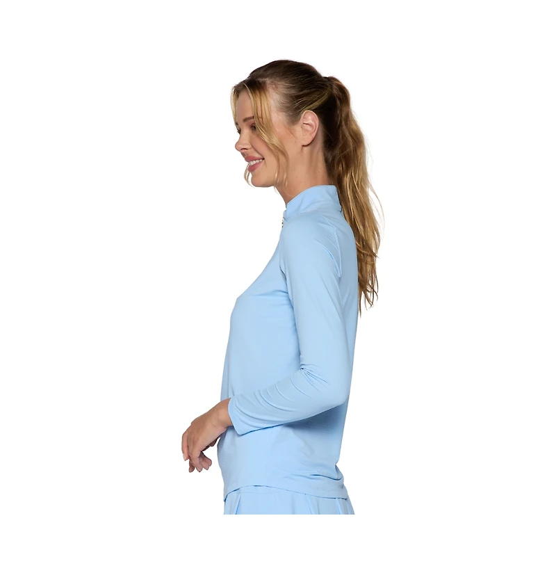 G Lifestyle Clothing Women's Long Sleeve Mock Neck Top
