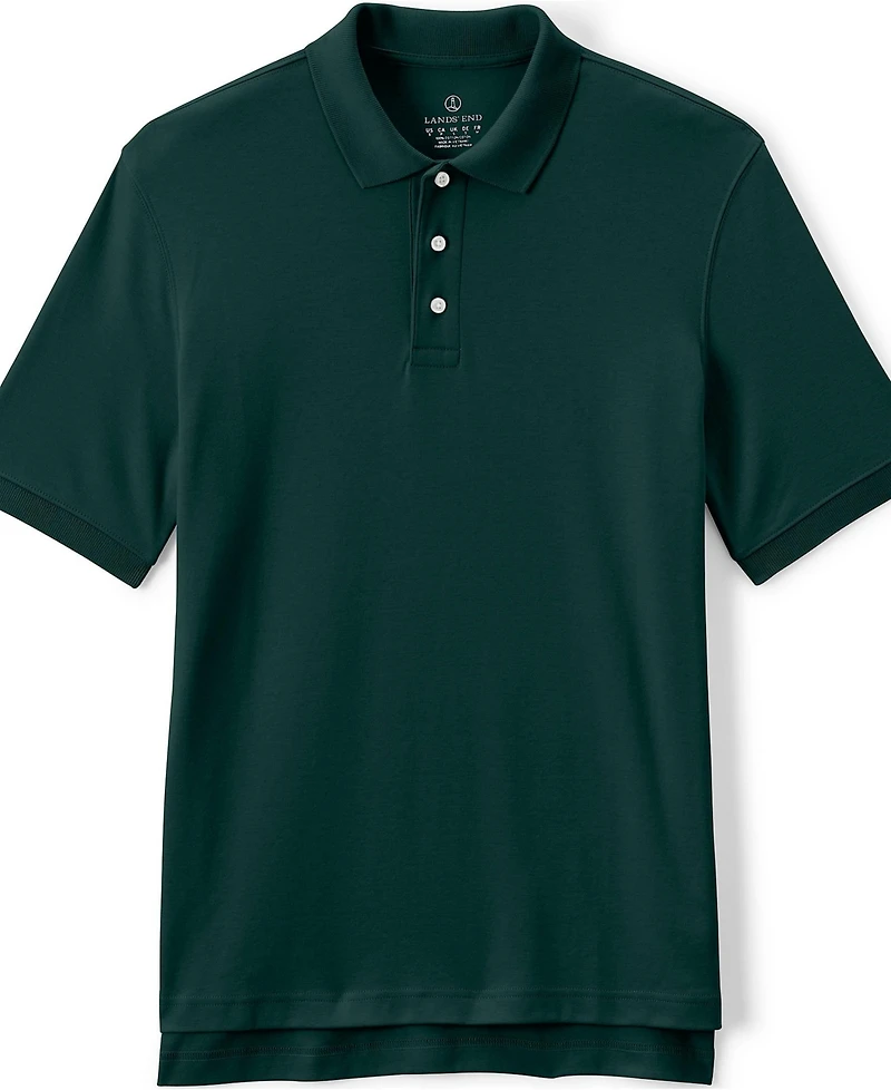 Lands' End Big & Tall Short Sleeve Interlock Polo Shirt