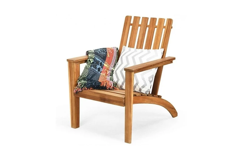 Slickblue Indoor/Outdoor Acacia Wood Adirondack Lounge Armchair Durable and Comfortable Seating